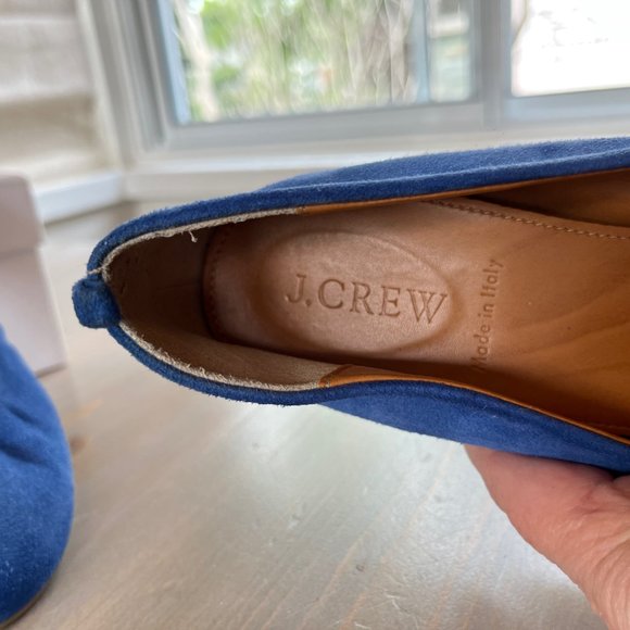 J Crew Cece Cobalt Blue Suede Flats - Picture 7 of 7
